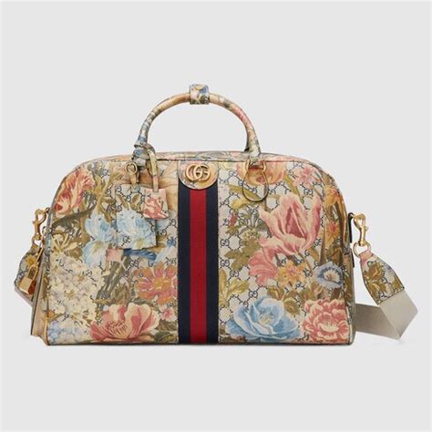 Gucci Borsa shopping Ophidia con stampa Flora misura grande in 